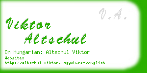 viktor altschul business card